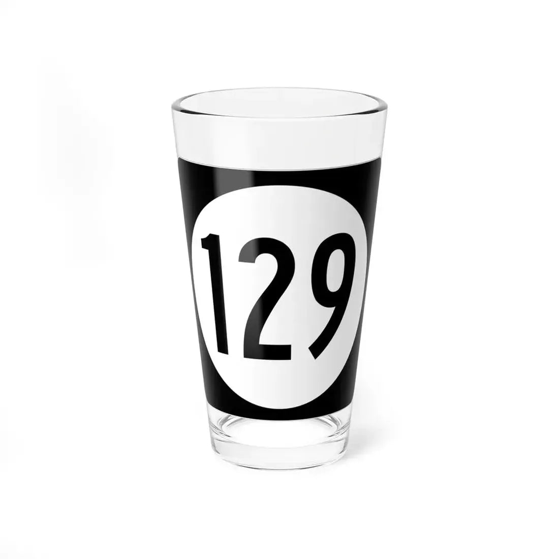 Iowa 129 (Iowa) (Road Sign) Pint Glss 16oz 16oz - Go Mug Yourself