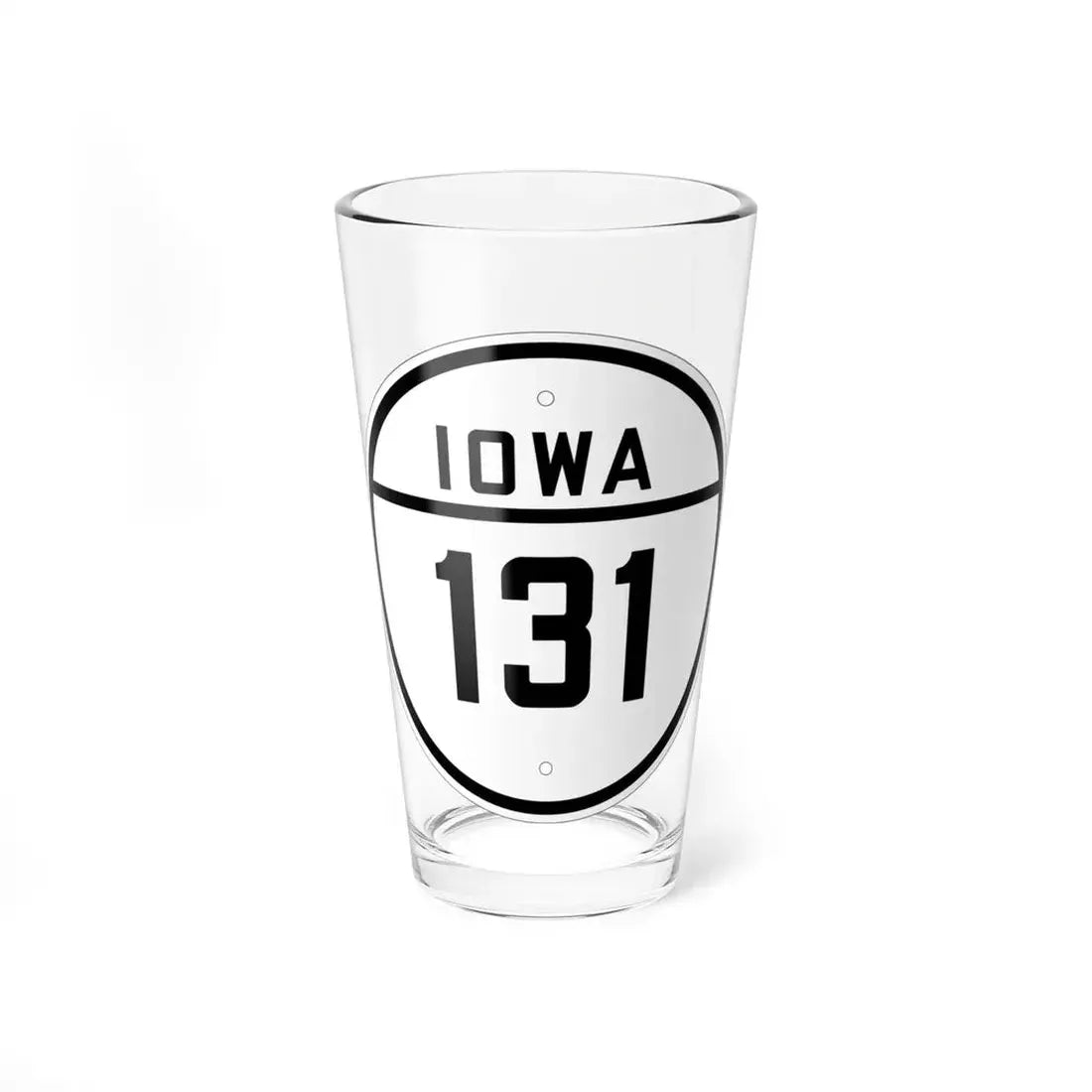 Iowa 131 1926 (Iowa) (Road Sign) Pint Glss 16oz 16oz - Go Mug Yourself