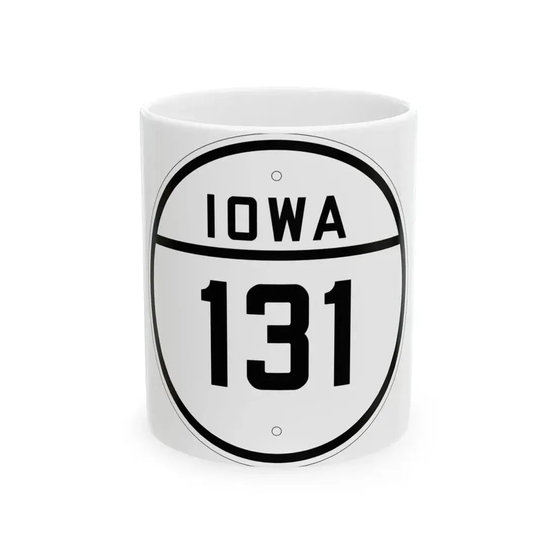 Iowa 131 1926 (Iowa) (Road Sign) White Coffee Mug - Go Mug Yourself
