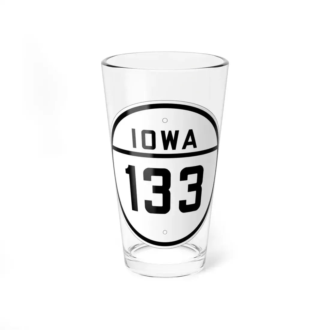 Iowa 133 1926 (Iowa) (Road Sign) Pint Glss 16oz 16oz - Go Mug Yourself