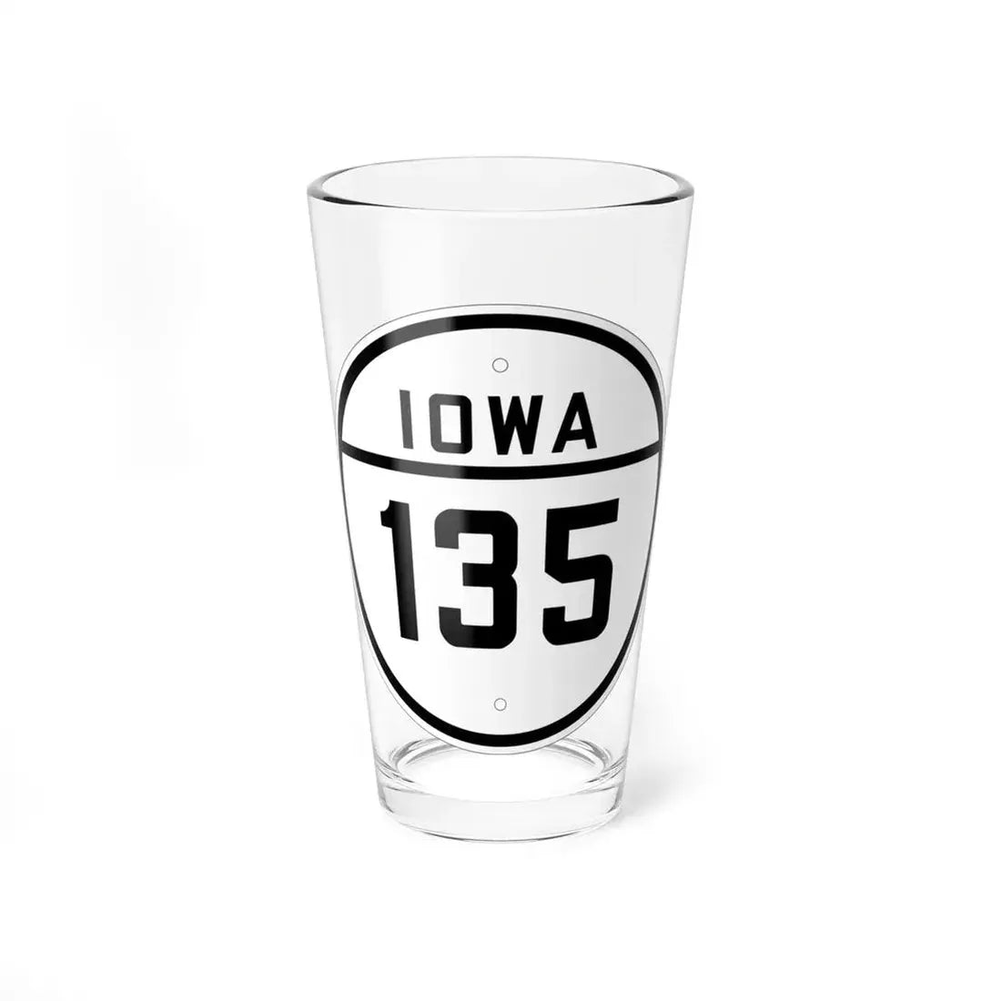Iowa 135 1926 (Iowa) (Road Sign) Pint Glss 16oz 16oz - Go Mug Yourself