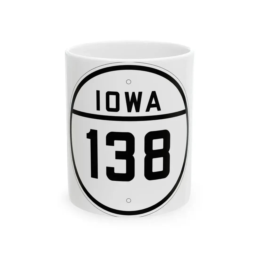 Iowa 138 1926 (Iowa) (Road Sign) White Coffee Mug - Go Mug Yourself