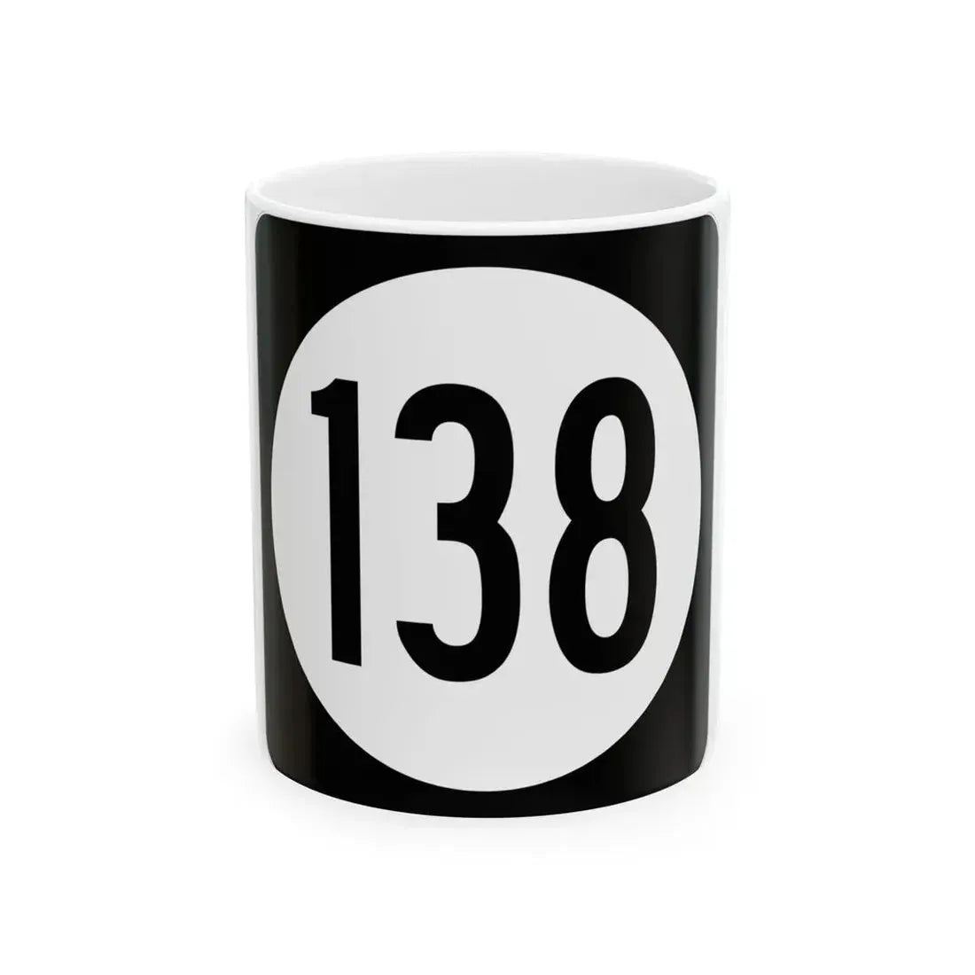 Iowa 138 (Iowa) (Road Sign) White Coffee Mug 11oz - Go Mug Yourself