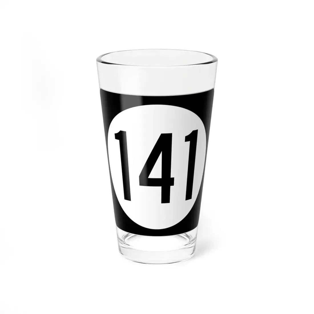 Iowa 141 (Iowa) (Road Sign) Pint Glss 16oz 16oz - Go Mug Yourself