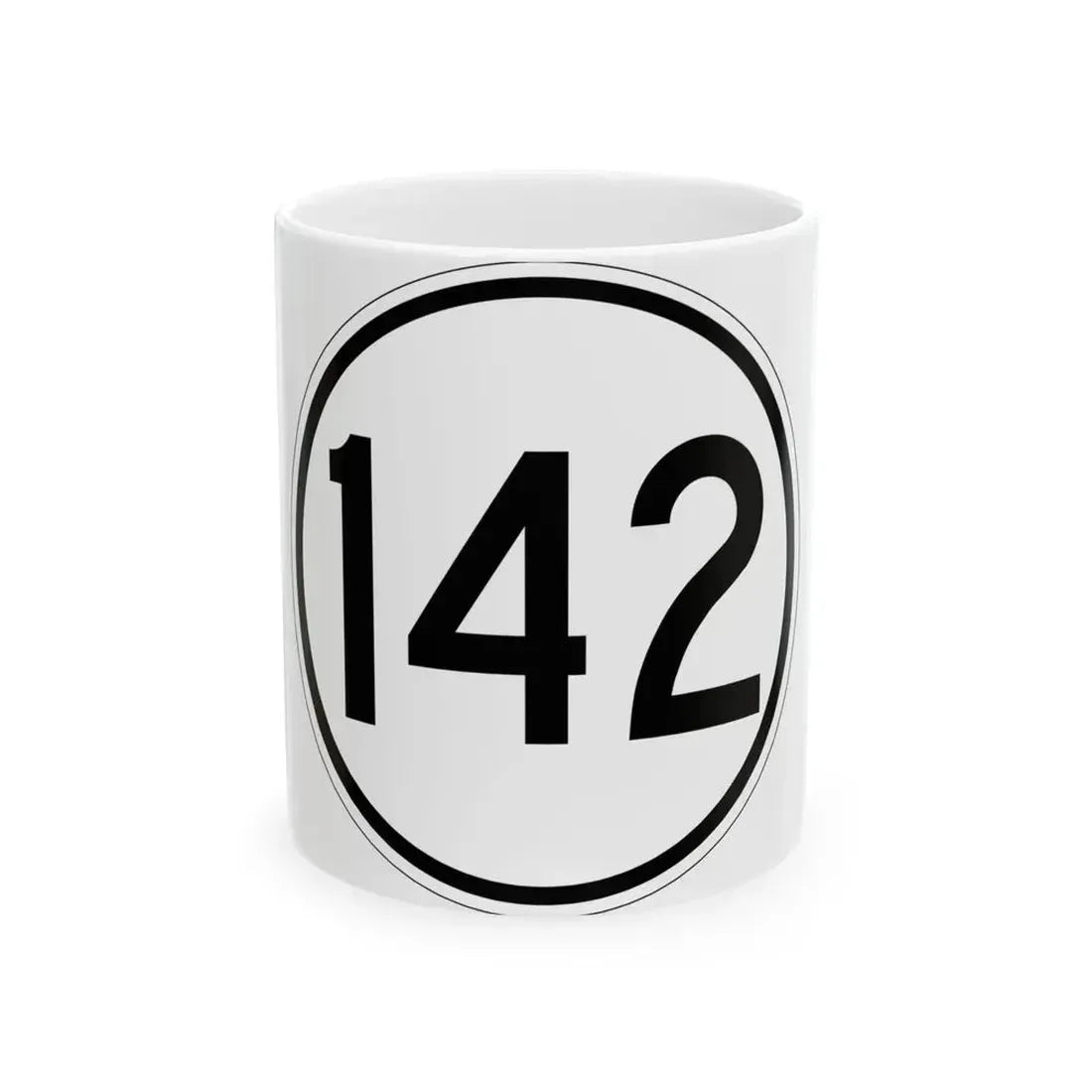 Iowa 142 1950 (Iowa) (Road Sign) White Coffee Mug 11oz - Go Mug Yourself