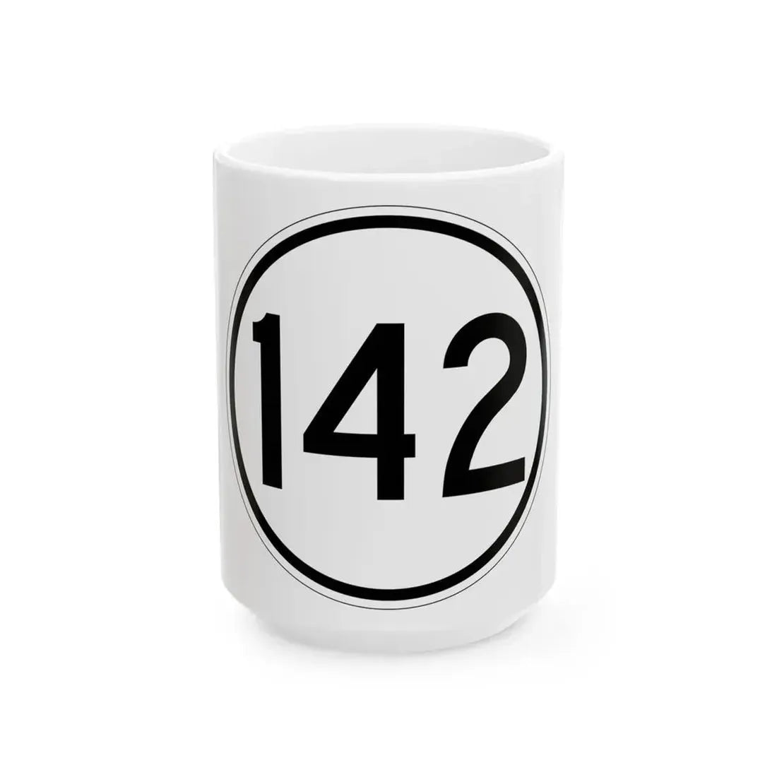 Iowa 142 1950 (Iowa) (Road Sign) White Coffee Mug 15oz - Go Mug Yourself