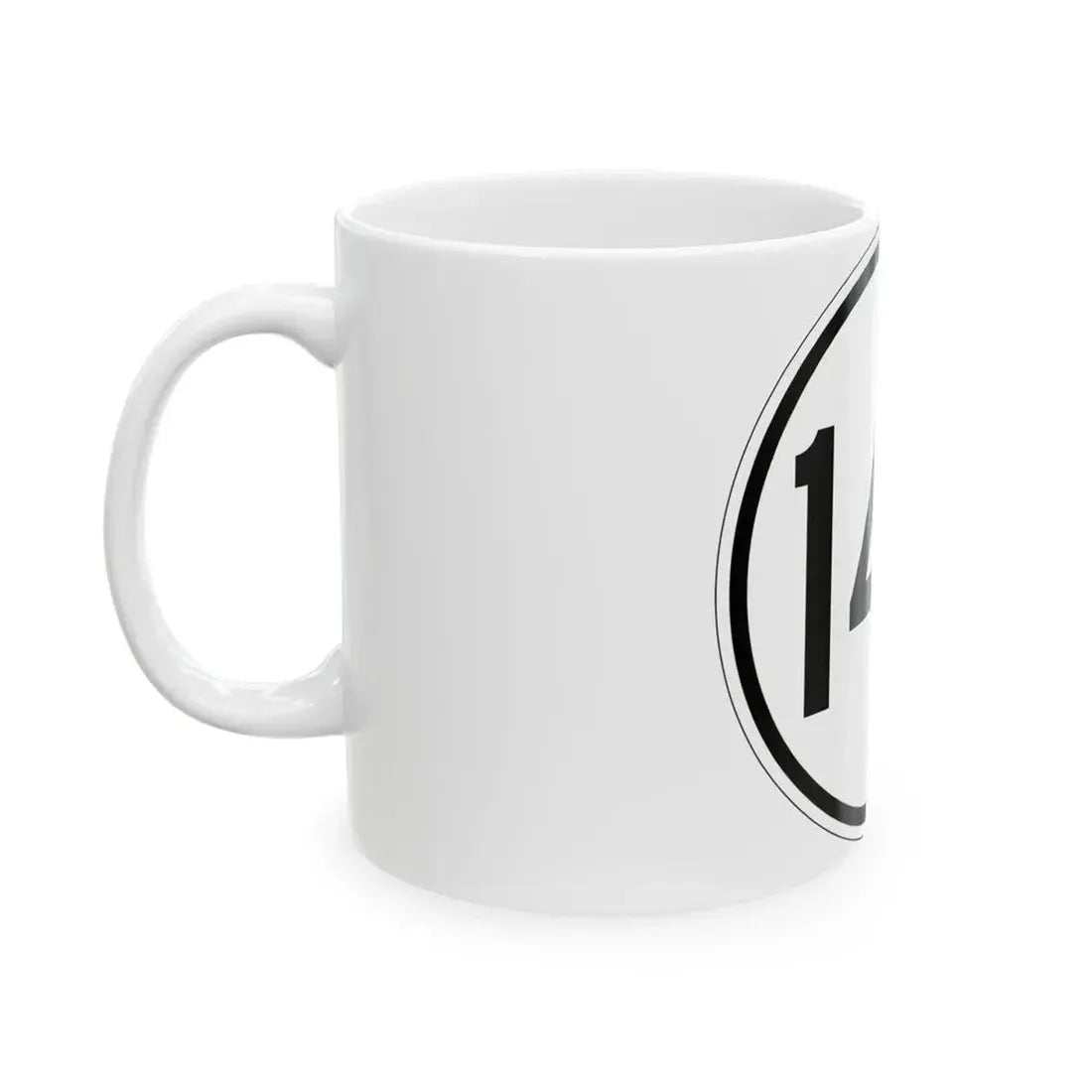 Iowa 142 1950 (Iowa) (Road Sign) White Coffee Mug - Go Mug Yourself