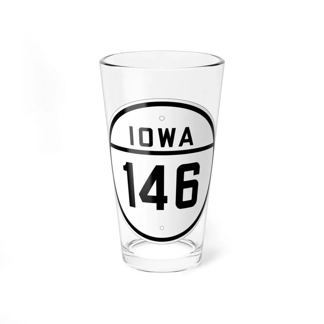 Iowa 146 1926 (Iowa) (Road Sign) Pint Glss 16oz 16oz - Go Mug Yourself