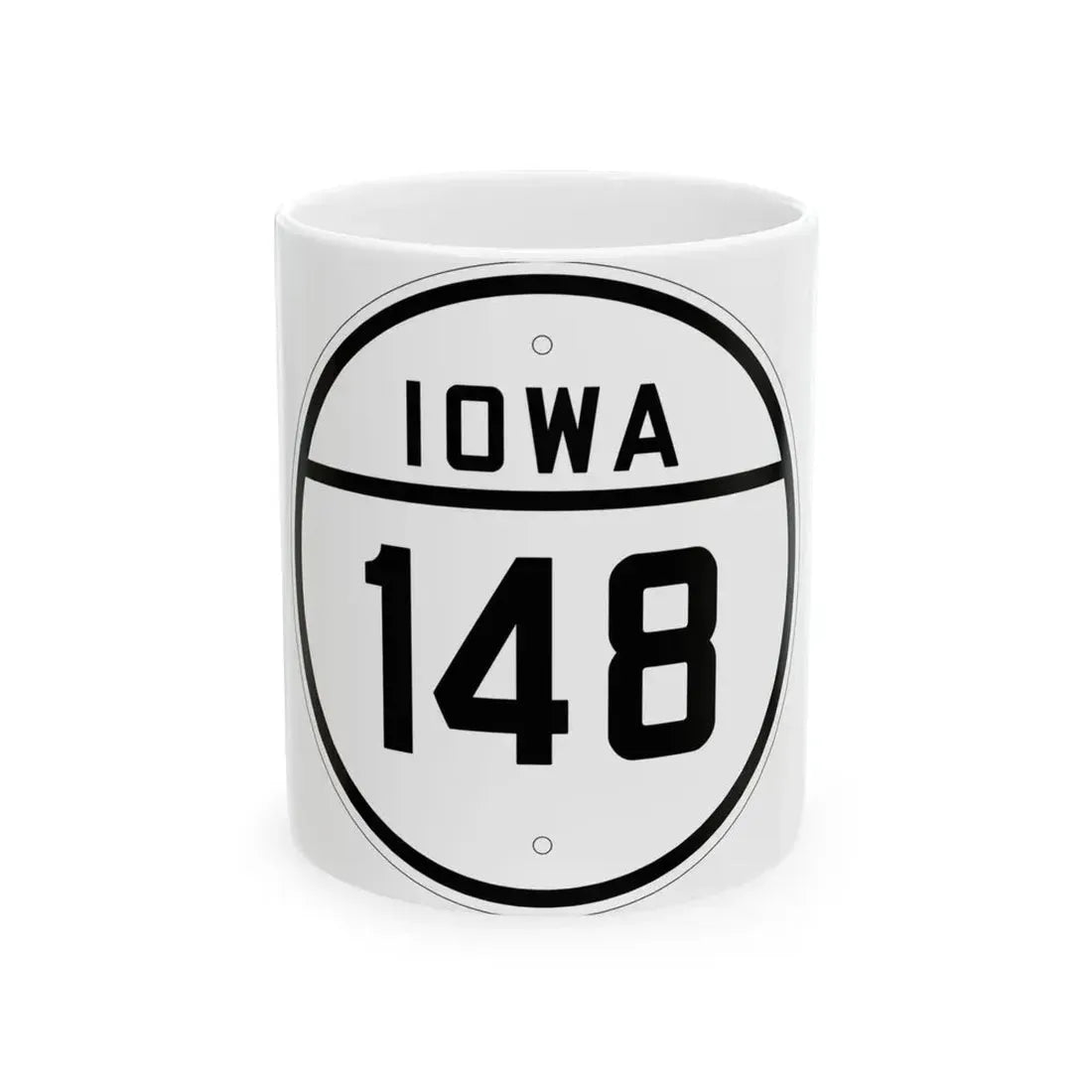 Iowa 148 1926 (Iowa) (Road Sign) White Coffee Mug 11oz - Go Mug Yourself
