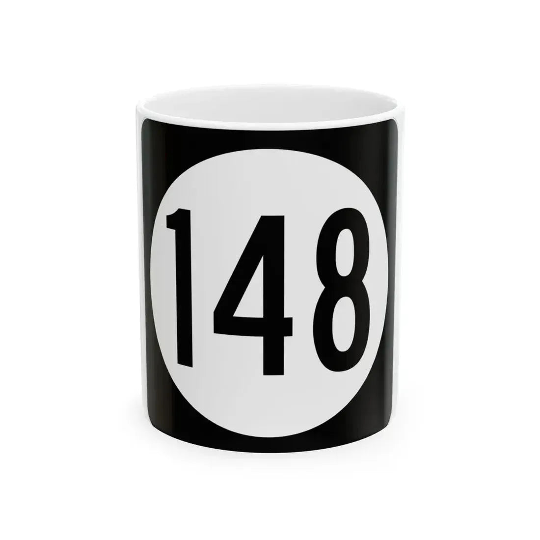 Iowa 148 (Iowa) (Road Sign) White Coffee Mug 11oz - Go Mug Yourself