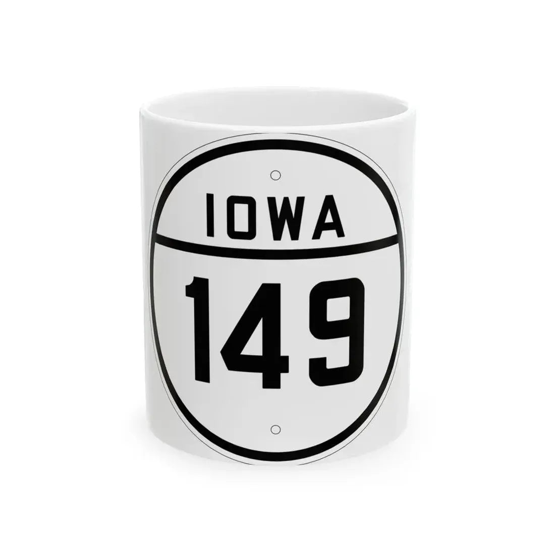 Iowa 149 1926 (Iowa) (Road Sign) White Coffee Mug 11oz - Go Mug Yourself