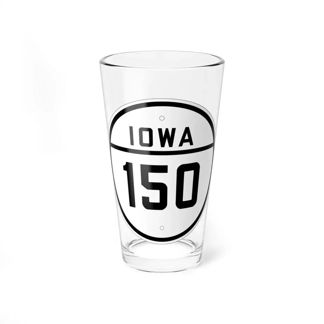 Iowa 150 1926 (Iowa) (Road Sign) Pint Glss 16oz 16oz - Go Mug Yourself