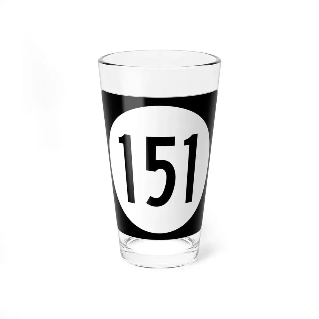 Iowa 151 (Iowa) (Road Sign) Pint Glss 16oz 16oz - Go Mug Yourself