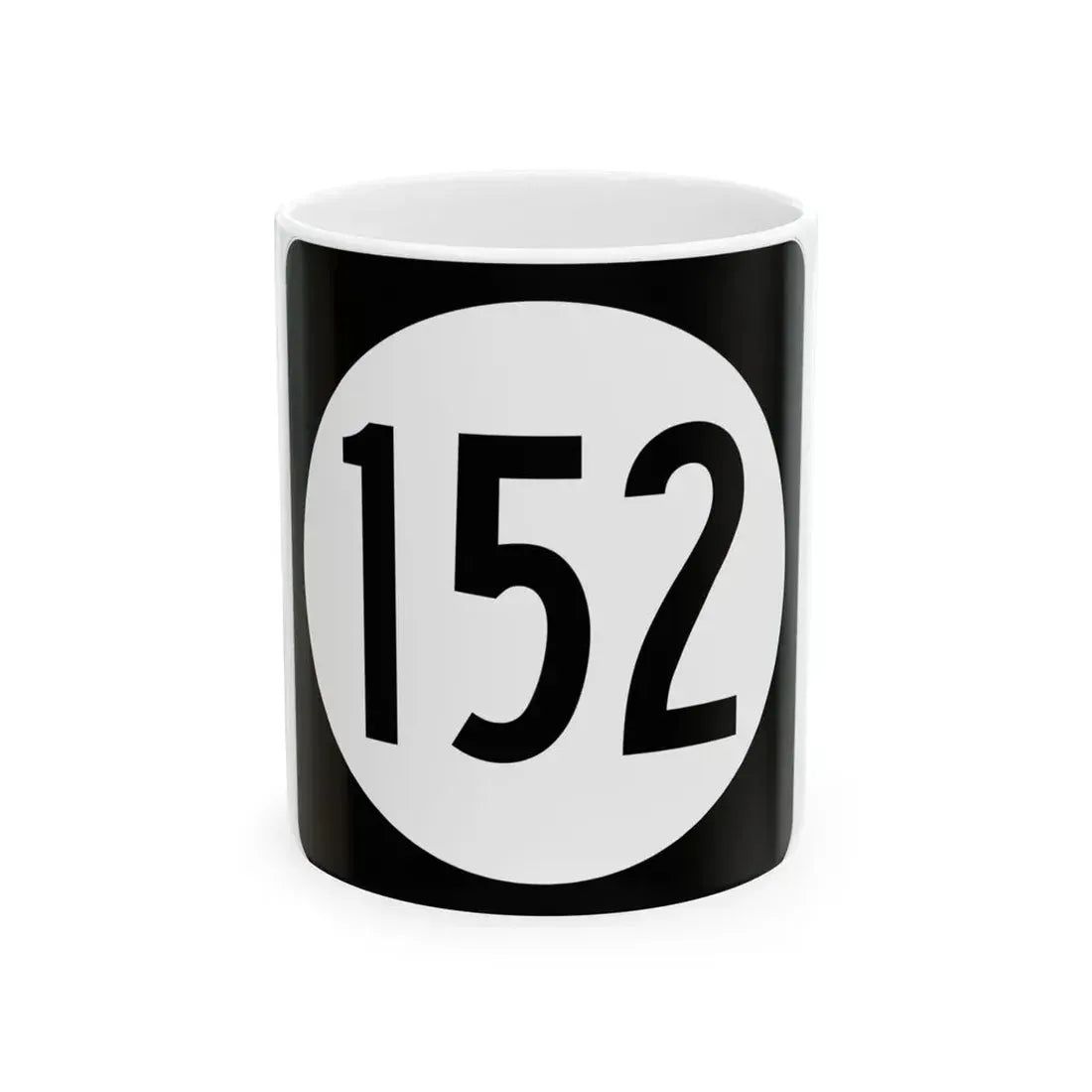 Iowa 152 (Iowa) (Road Sign) White Coffee Mug 11oz - Go Mug Yourself
