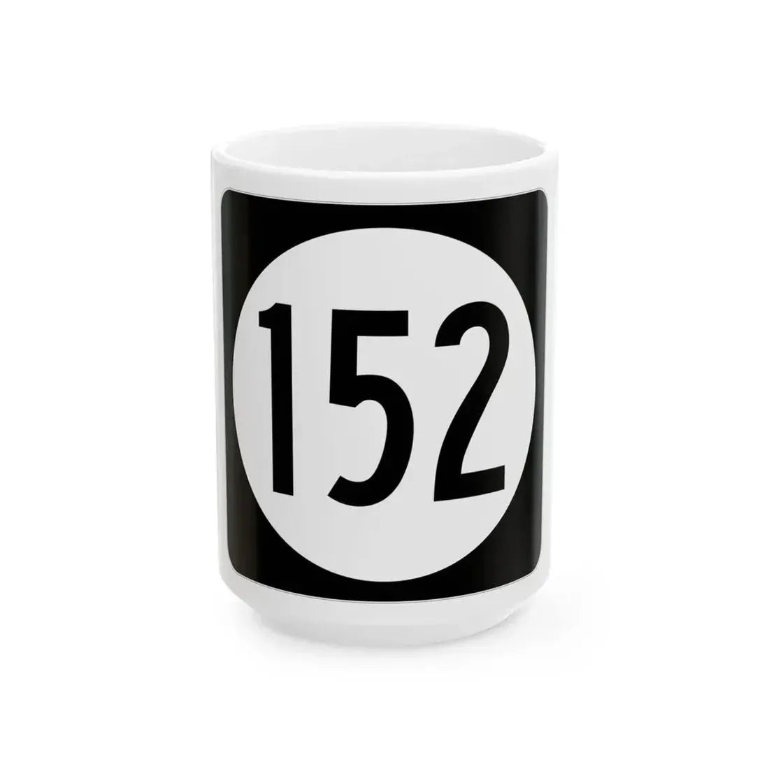 Iowa 152 (Iowa) (Road Sign) White Coffee Mug 15oz - Go Mug Yourself