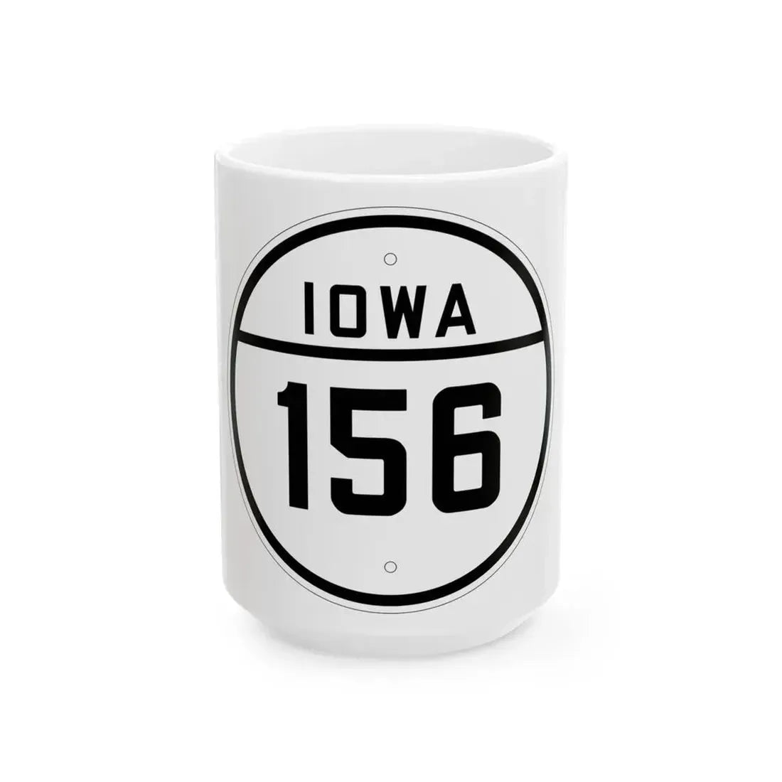 Iowa 156 1926 (Iowa) (Road Sign) White Coffee Mug 15oz - Go Mug Yourself