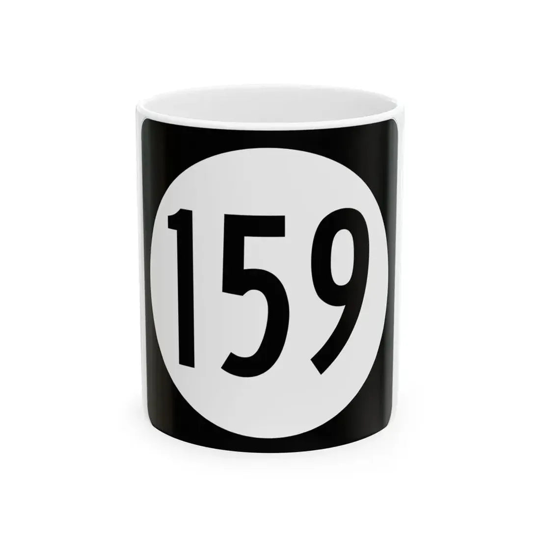 Iowa 159 (Iowa) (Road Sign) White Coffee Mug 11oz - Go Mug Yourself