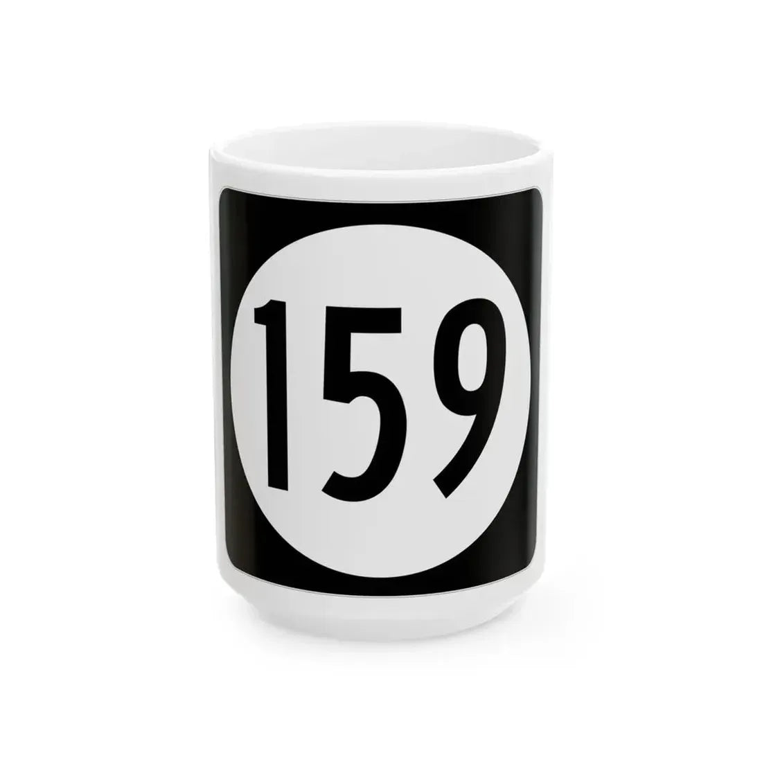 Iowa 159 (Iowa) (Road Sign) White Coffee Mug 15oz - Go Mug Yourself