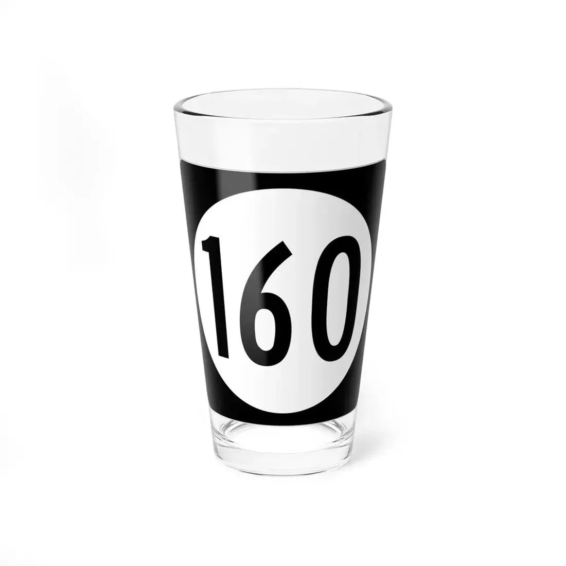 Iowa 160 (Iowa) (Road Sign) Pint Glss 16oz 16oz - Go Mug Yourself