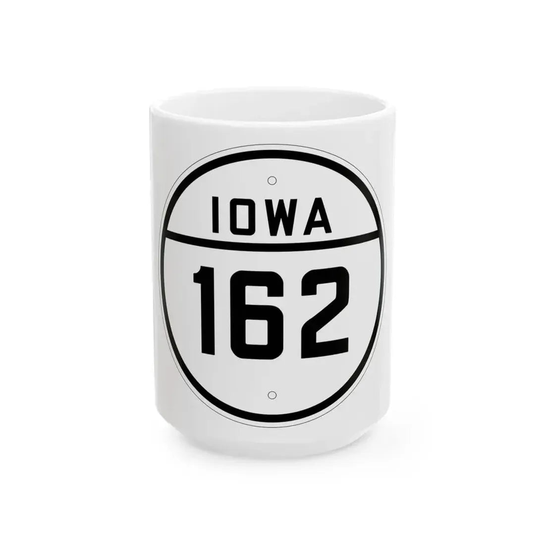 Iowa 162 1926 (Iowa) (Road Sign) White Coffee Mug 15oz - Go Mug Yourself