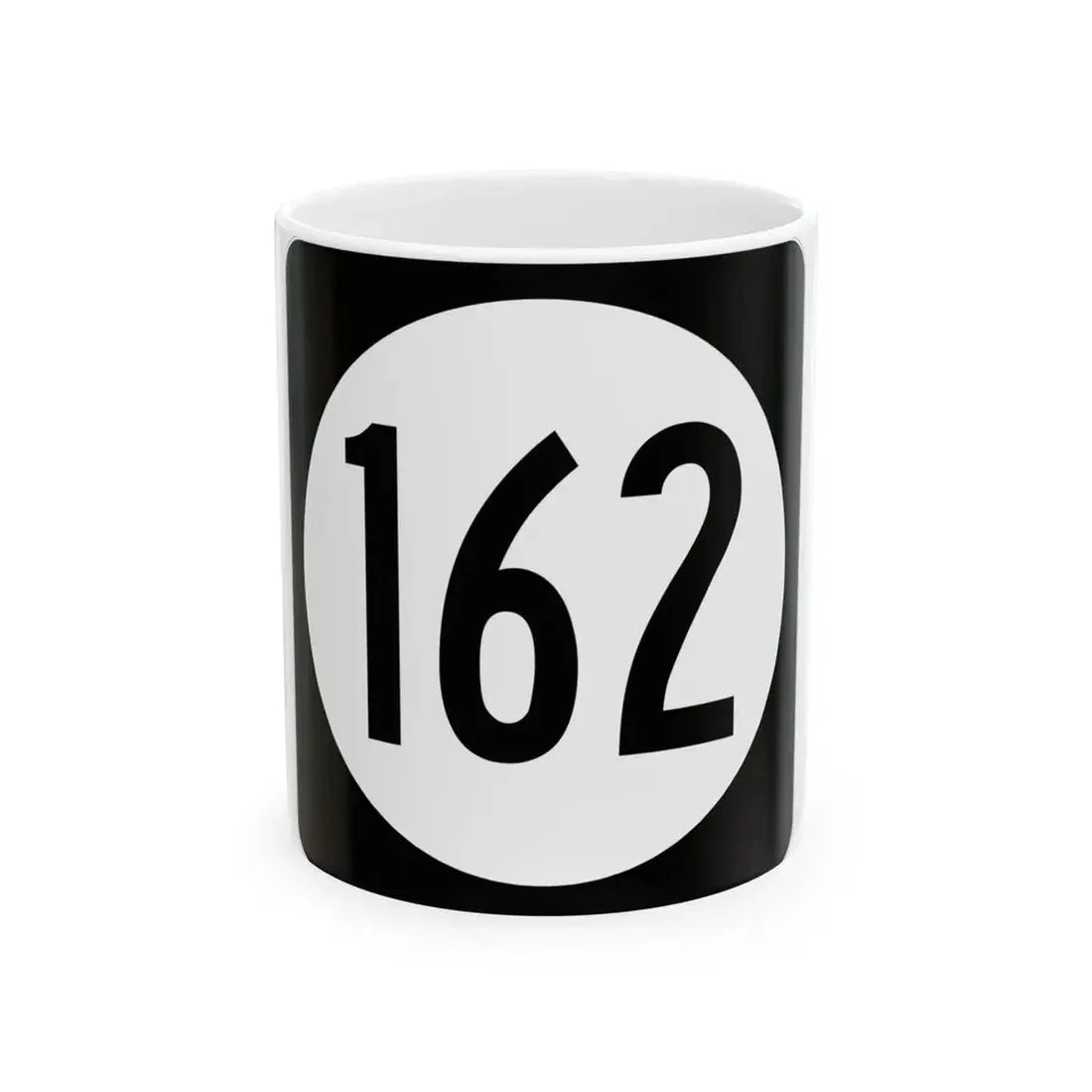 Iowa 162 (Iowa) (Road Sign) White Coffee Mug 11oz - Go Mug Yourself