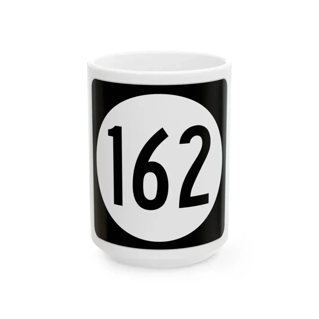 Iowa 162 (Iowa) (Road Sign) White Coffee Mug 15oz - Go Mug Yourself