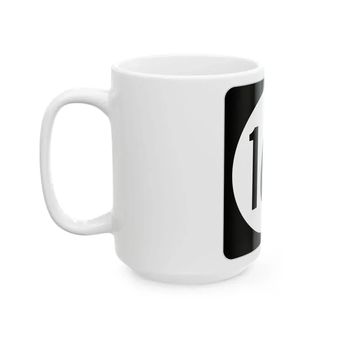 Iowa 163 (Iowa) (Road Sign) White Coffee Mug - Go Mug Yourself