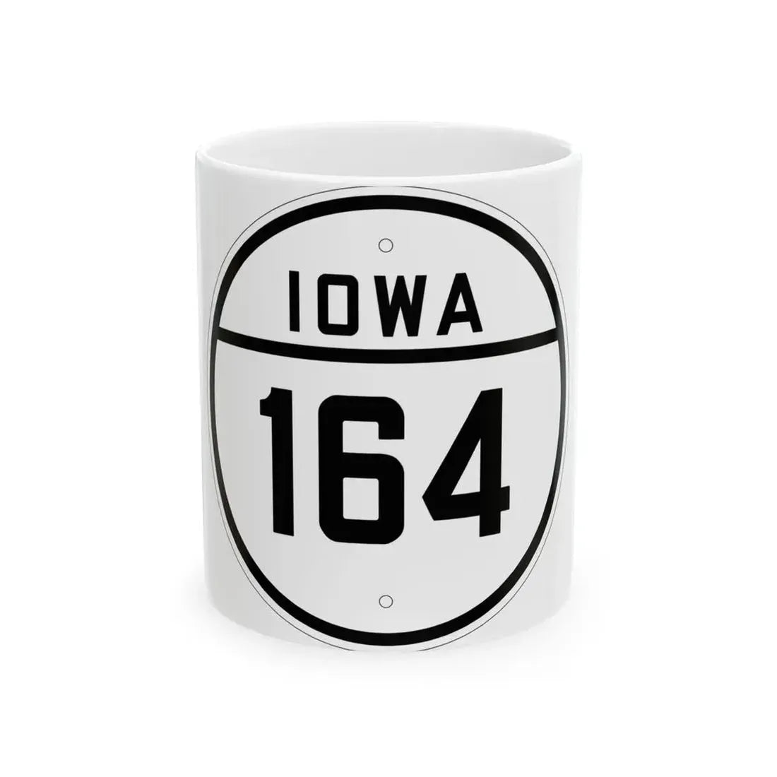 Iowa 164 1926 (Iowa) (Road Sign) White Coffee Mug 11oz - Go Mug Yourself