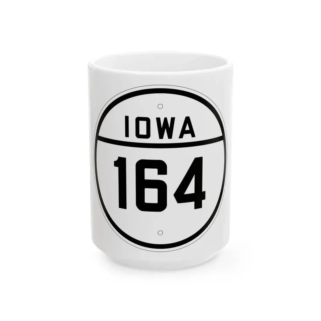 Iowa 164 1926 (Iowa) (Road Sign) White Coffee Mug 15oz - Go Mug Yourself