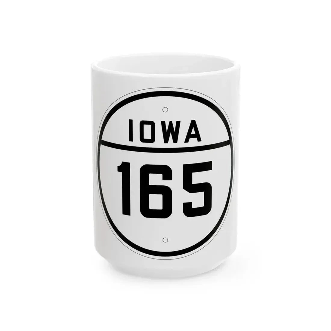 Iowa 165 1926 (Iowa) (Road Sign) White Coffee Mug 15oz - Go Mug Yourself