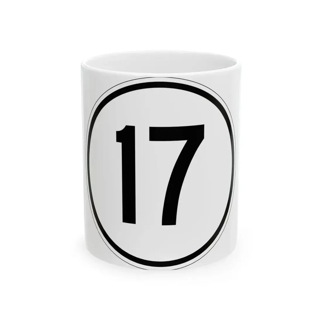 Iowa 17 1950 (Iowa) (Road Sign) White Coffee Mug 11oz - Go Mug Yourself