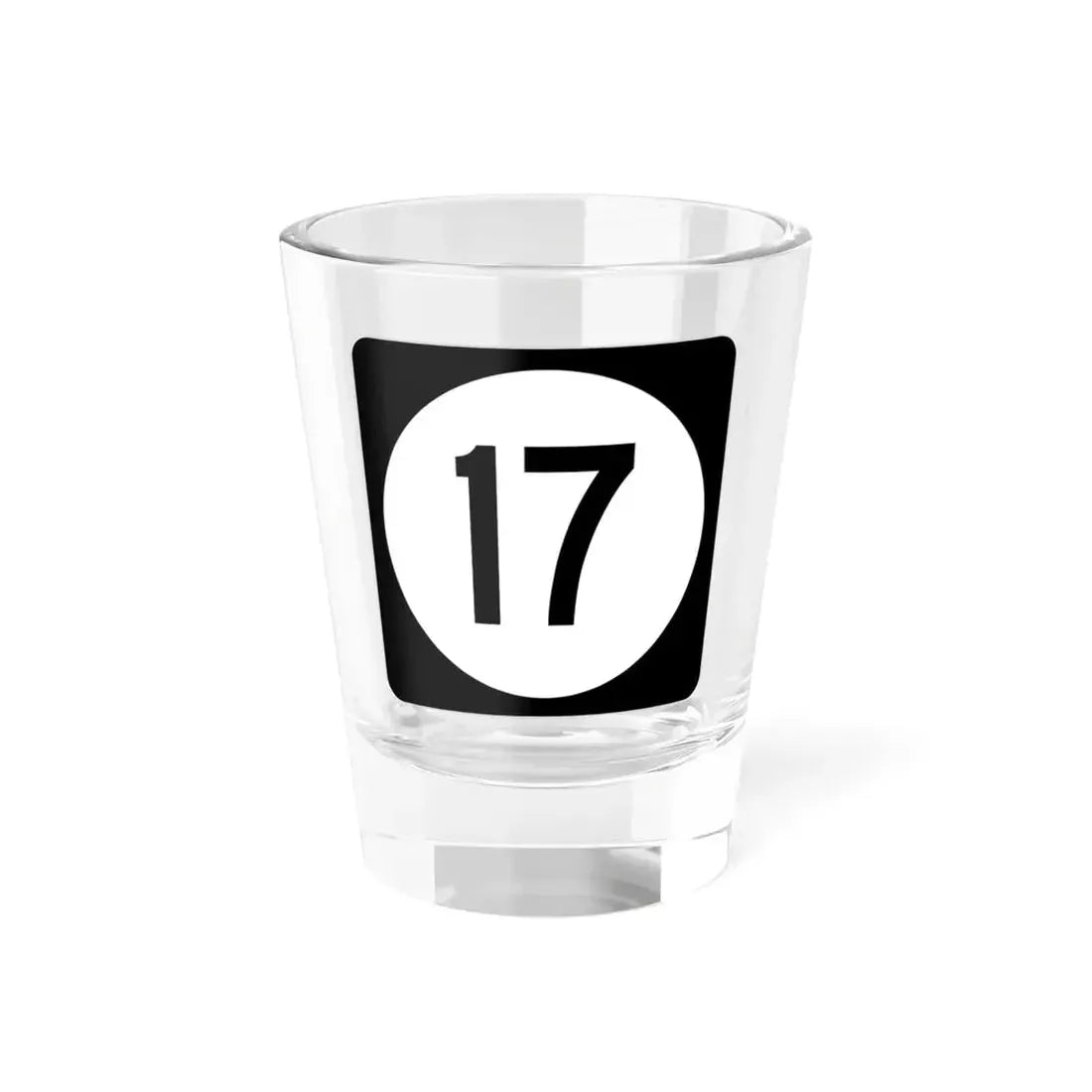 Iowa 17 (Iowa) (Road Sign) Shot Glass 1.5oz 1.5oz - Go Mug Yourself