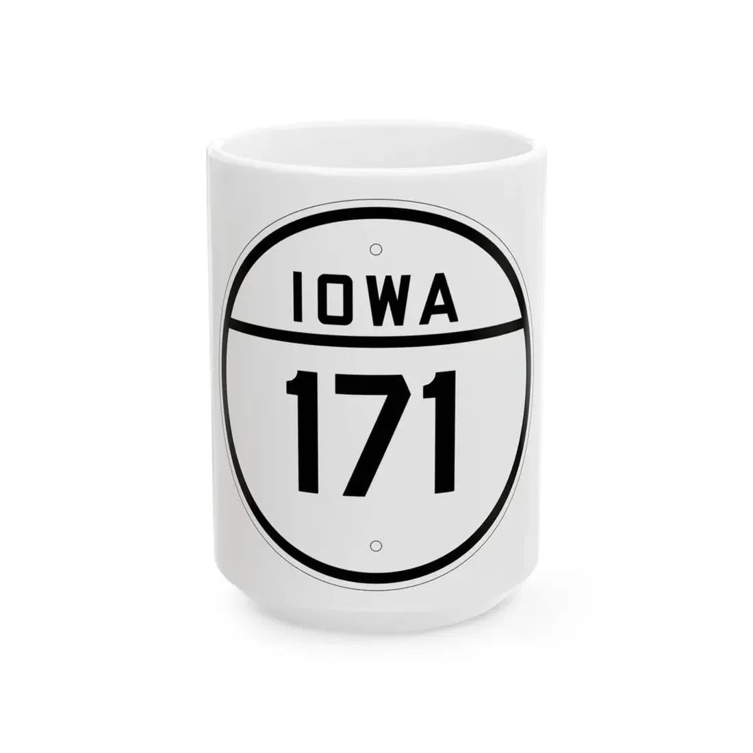 Iowa 171 1926 (Iowa) (Road Sign) White Coffee Mug 15oz - Go Mug Yourself