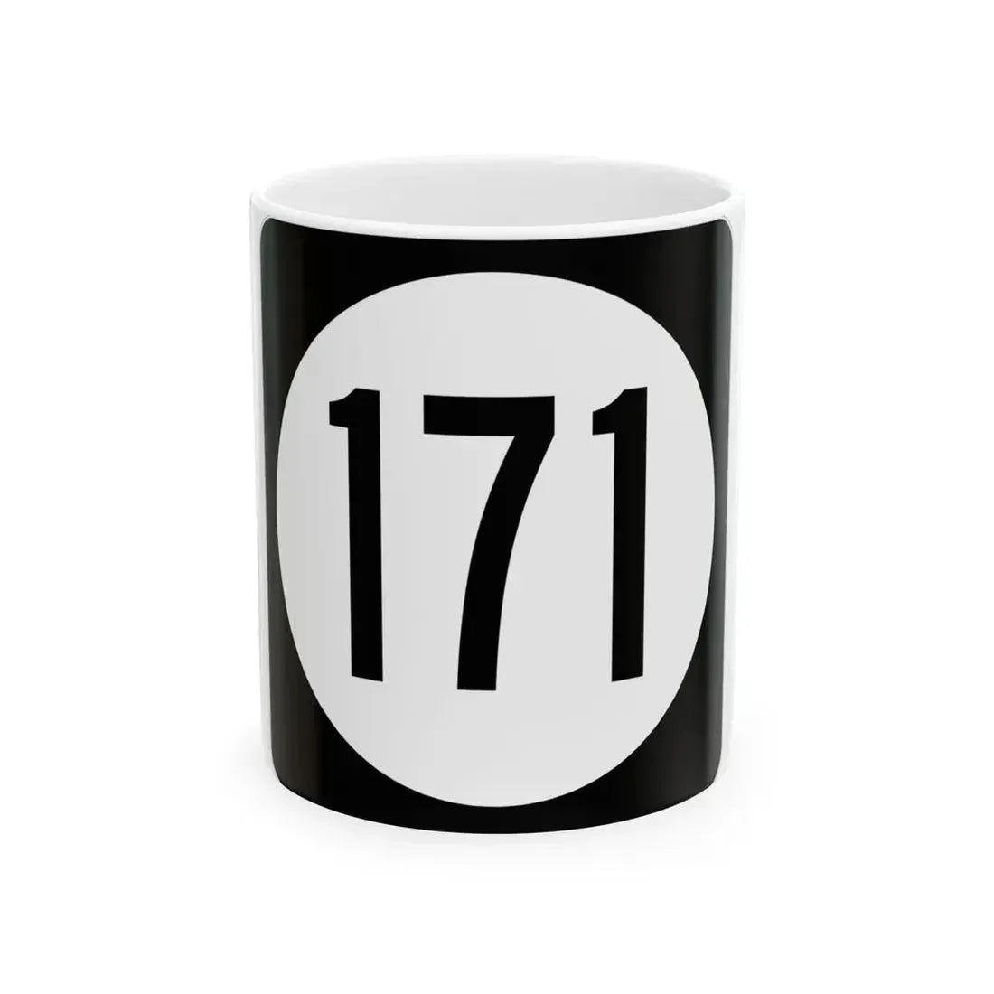 Iowa 171 (Iowa) (Road Sign) White Coffee Mug 11oz - Go Mug Yourself