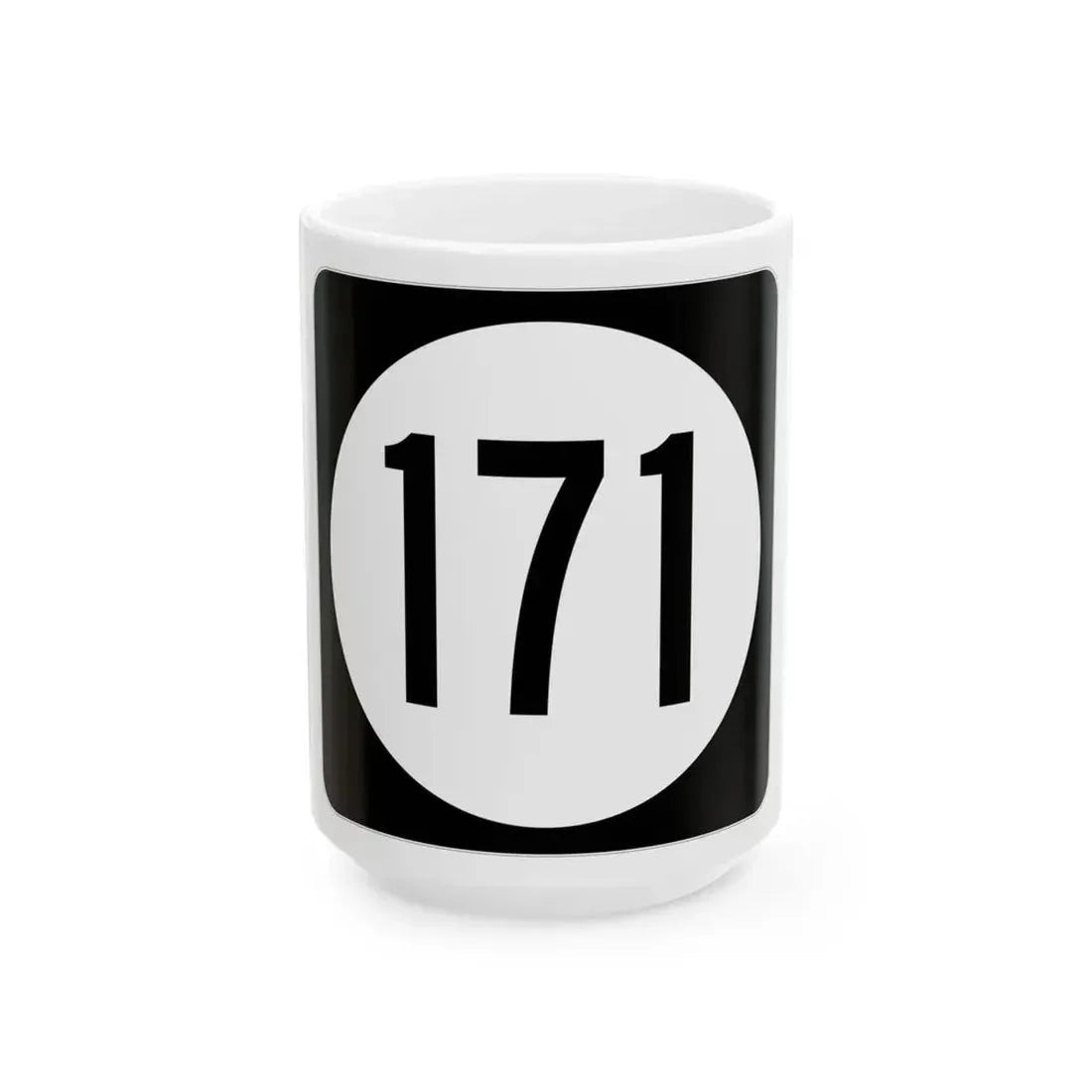 Iowa 171 (Iowa) (Road Sign) White Coffee Mug 15oz - Go Mug Yourself