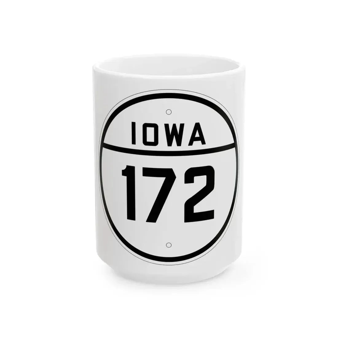 Iowa 172 1926 (Iowa) (Road Sign) White Coffee Mug - Go Mug Yourself