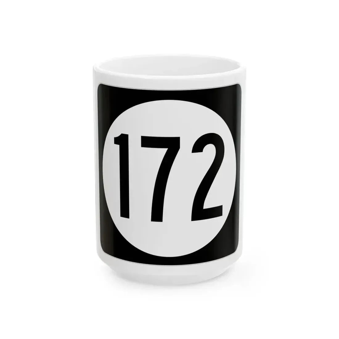 Iowa 172 (Iowa) (Road Sign) White Coffee Mug 15oz - Go Mug Yourself