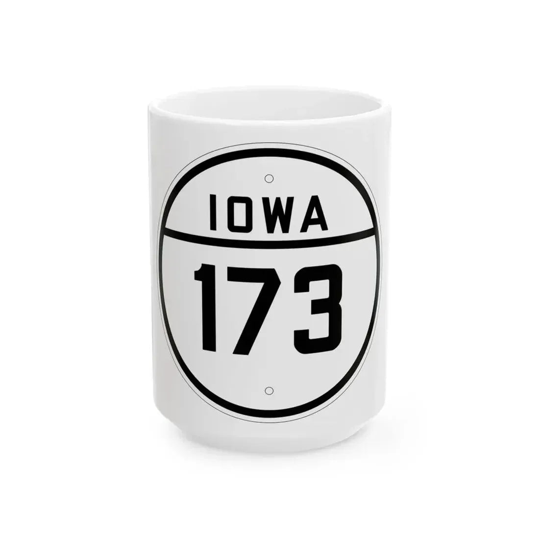 Iowa 173 1926 (Iowa) (Road Sign) White Coffee Mug 15oz - Go Mug Yourself