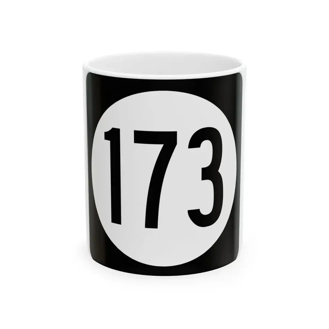 Iowa 173 (Iowa) (Road Sign) White Coffee Mug 11oz - Go Mug Yourself