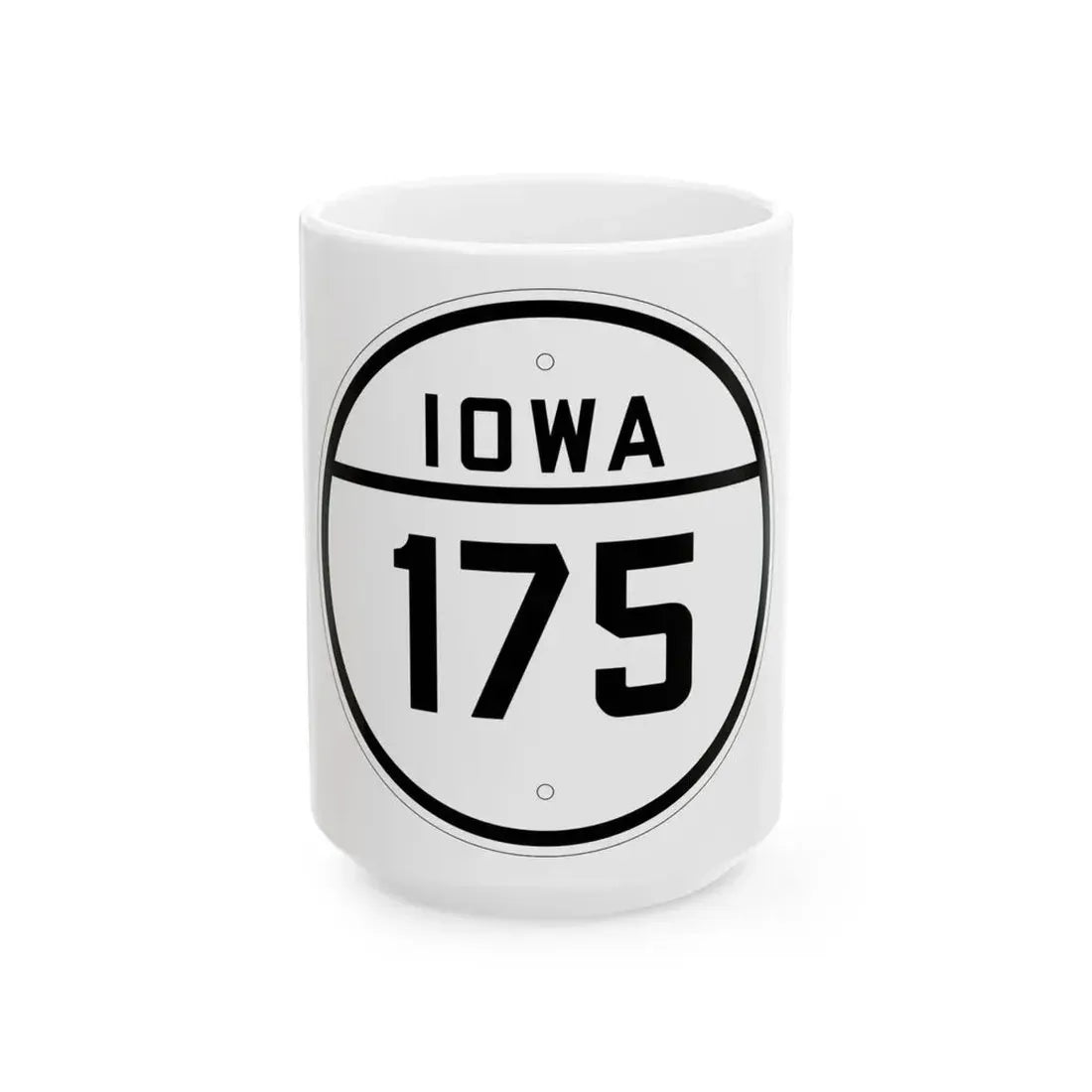 Iowa 175 1926 (Iowa) (Road Sign) White Coffee Mug 15oz - Go Mug Yourself