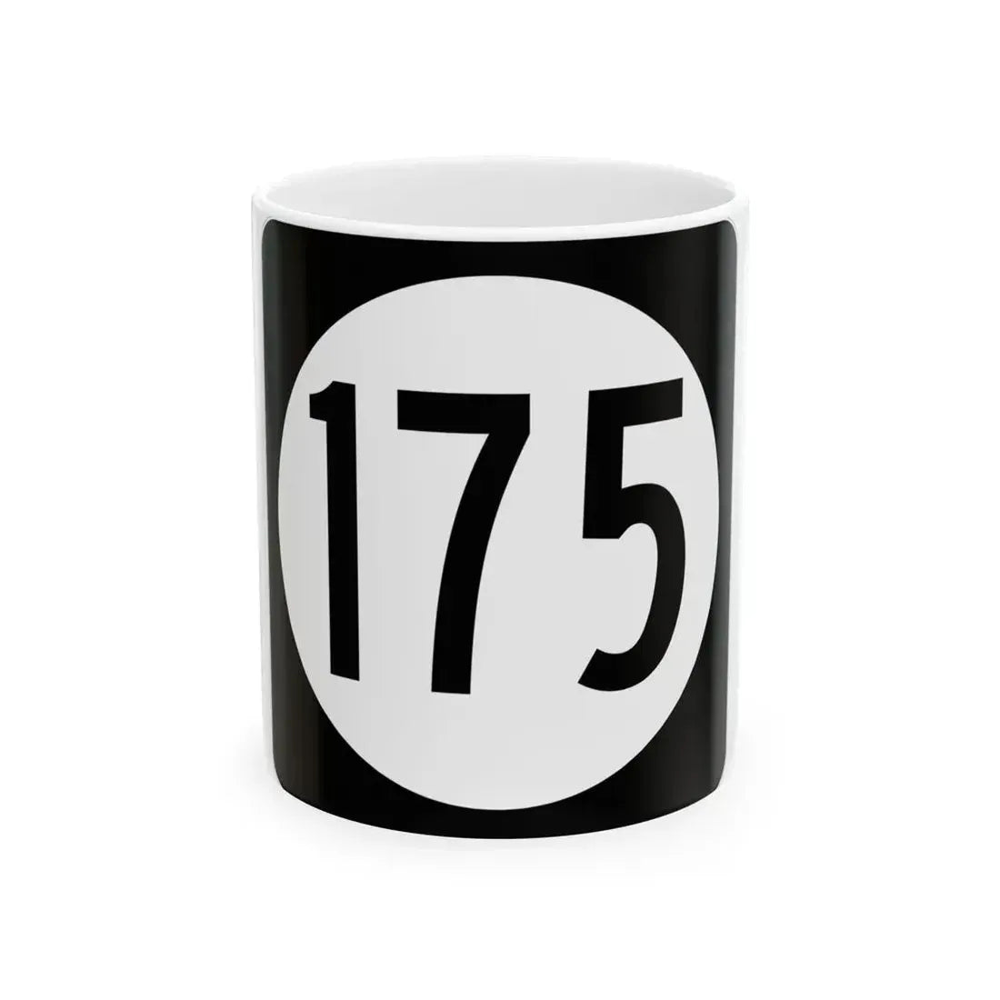 Iowa 175 (Iowa) (Road Sign) White Coffee Mug 11oz - Go Mug Yourself