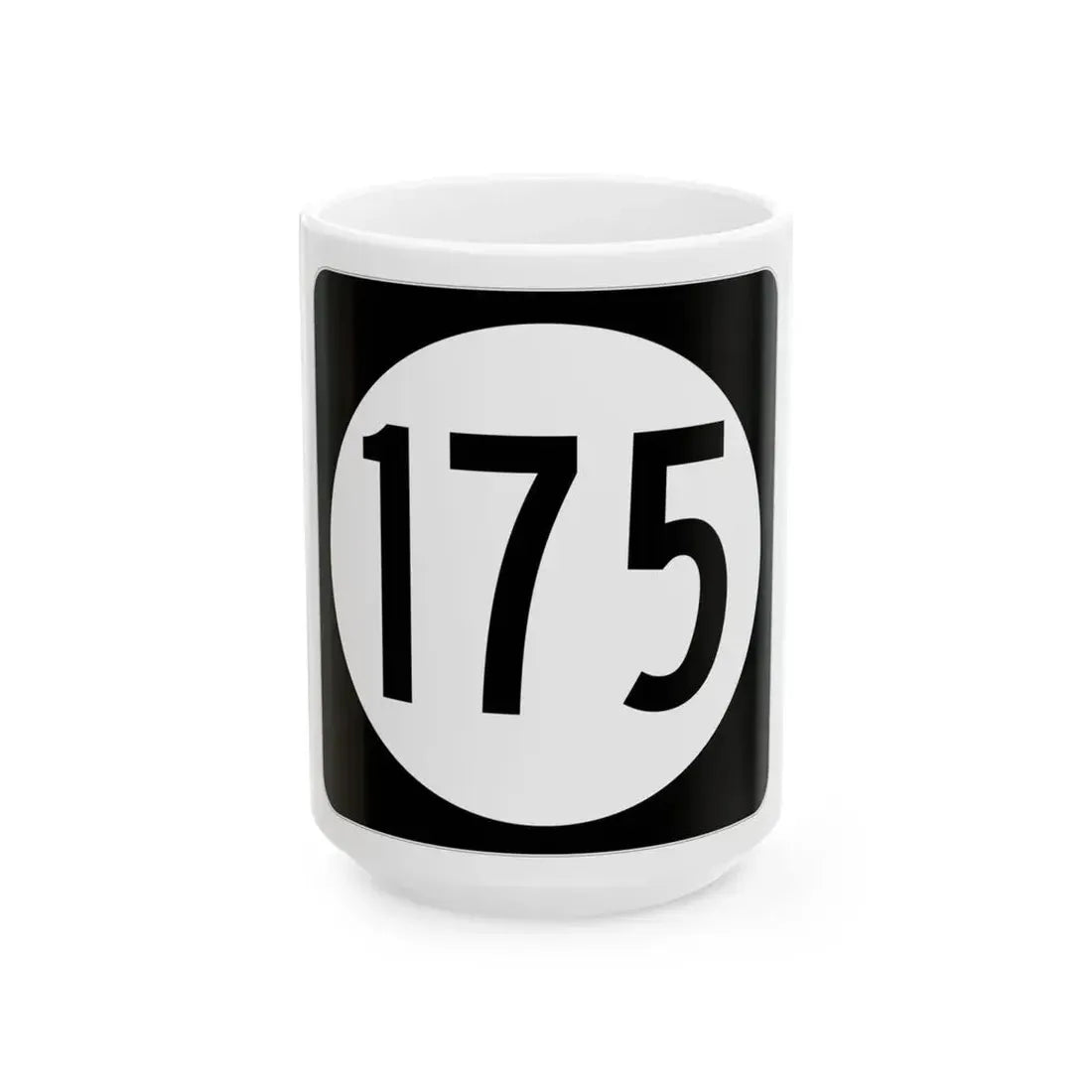 Iowa 175 (Iowa) (Road Sign) White Coffee Mug 15oz - Go Mug Yourself