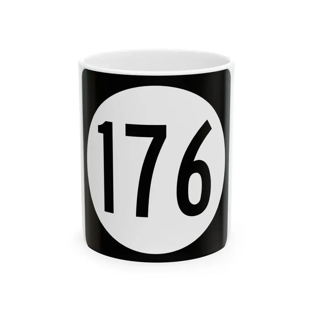Iowa 176 (Iowa) (Road Sign) White Coffee Mug 11oz - Go Mug Yourself