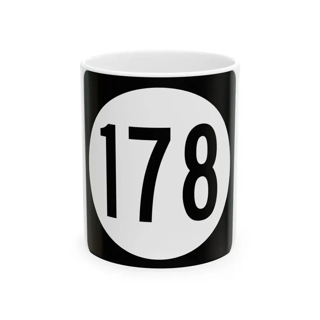 Iowa 178 (Iowa) (Road Sign) White Coffee Mug 11oz - Go Mug Yourself