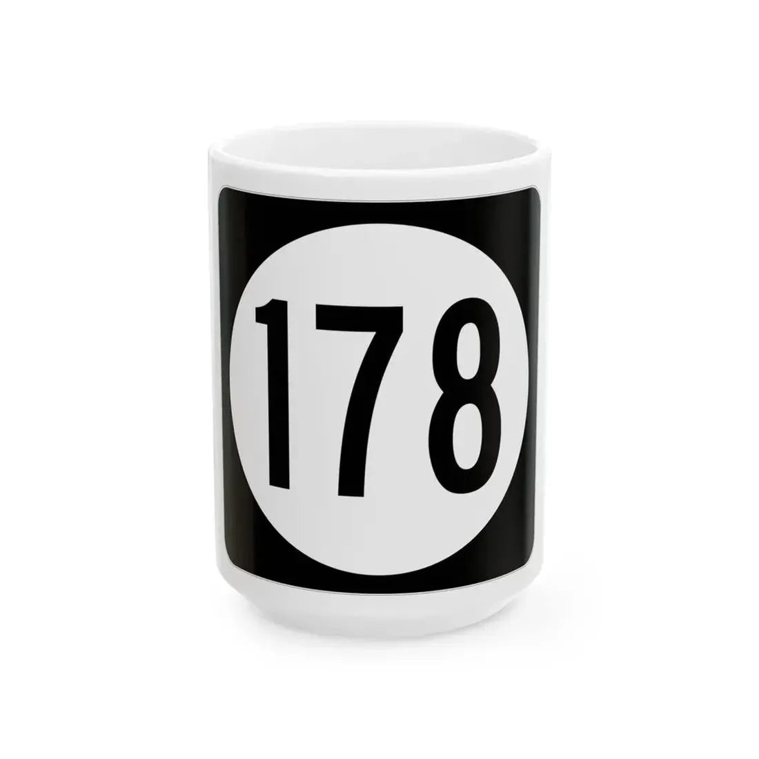 Iowa 178 (Iowa) (Road Sign) White Coffee Mug 15oz - Go Mug Yourself