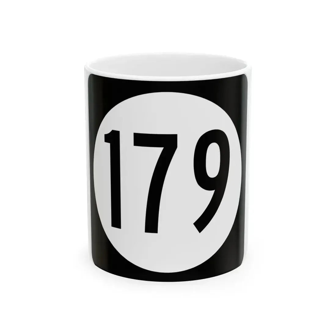 Iowa 179 (Iowa) (Road Sign) White Coffee Mug 11oz - Go Mug Yourself