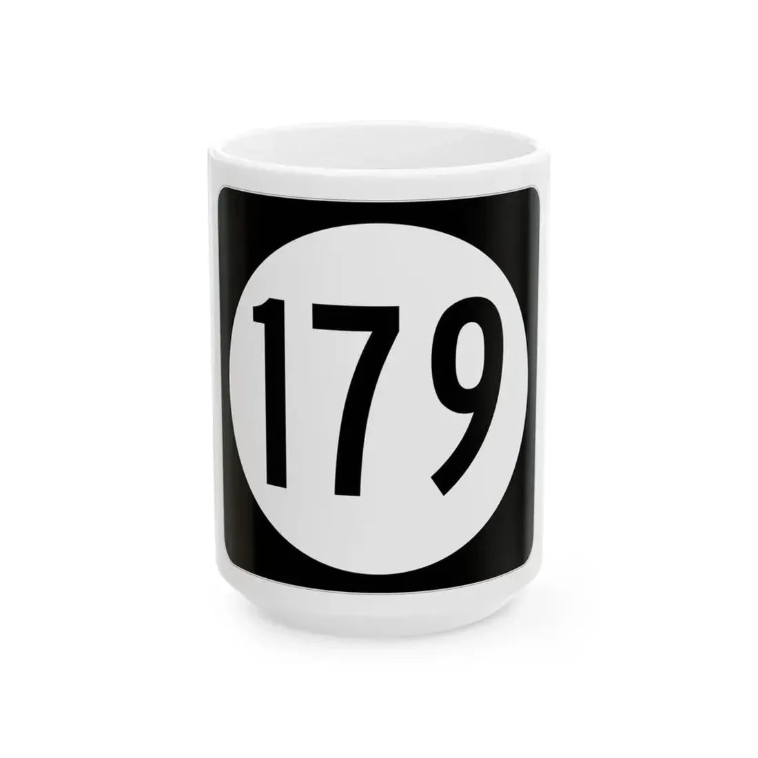 Iowa 179 (Iowa) (Road Sign) White Coffee Mug 15oz - Go Mug Yourself