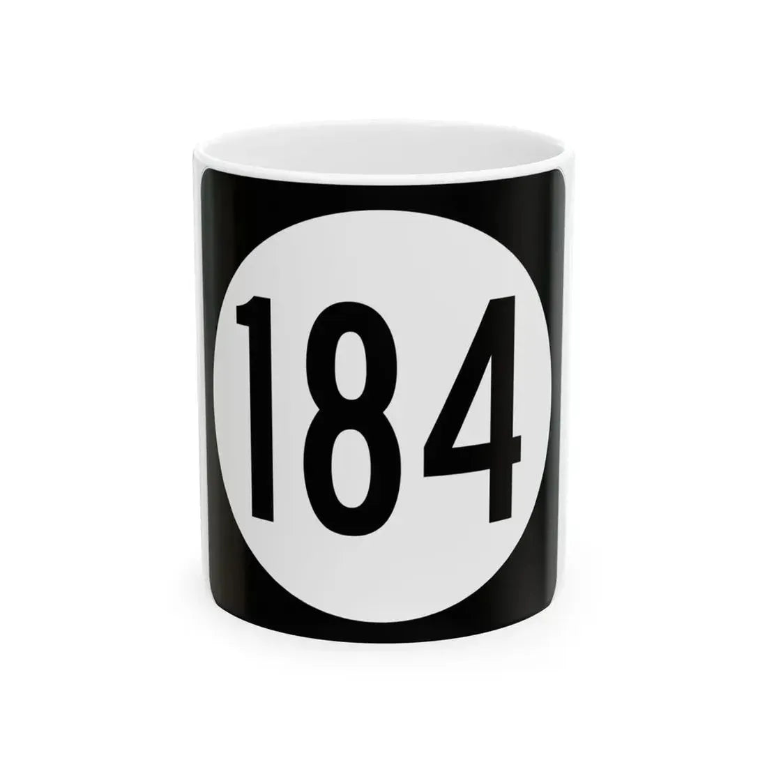 Iowa 184 (Iowa) (Road Sign) White Coffee Mug 11oz - Go Mug Yourself