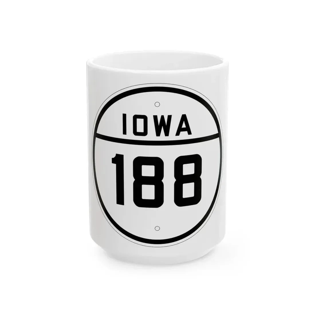 Iowa 188 1926 (Iowa) (Road Sign) White Coffee Mug 15oz - Go Mug Yourself
