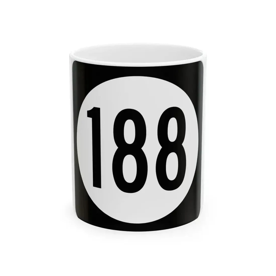 Iowa 188 (Iowa) (Road Sign) White Coffee Mug 11oz - Go Mug Yourself